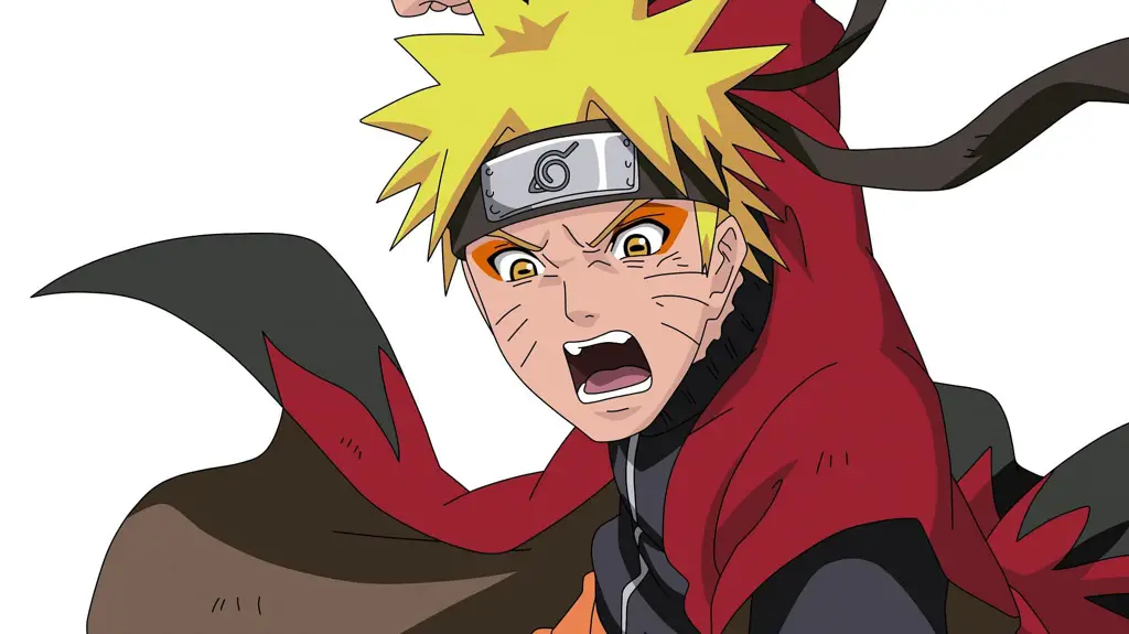 Gambar Naruto dalam mode Kyubi