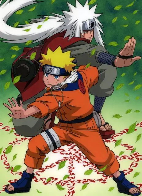 Naruto dan Jiraiya berlatih bersama