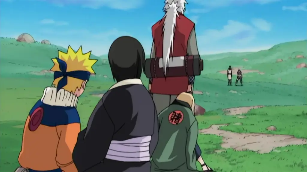 Gambar screenshot dari Naruto episode 420 yang menampilkan adegan pertarungan menegangkan.