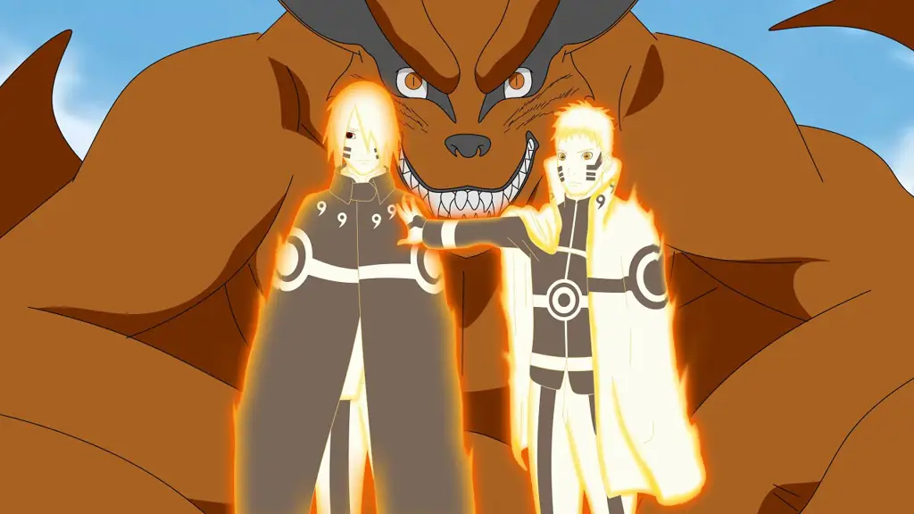 Naruto dalam mode chakra Kurama