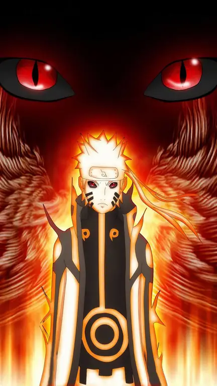 Naruto dalam mode chakra Kurama