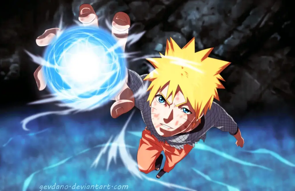 Naruto menggunakan jurus Rasengan