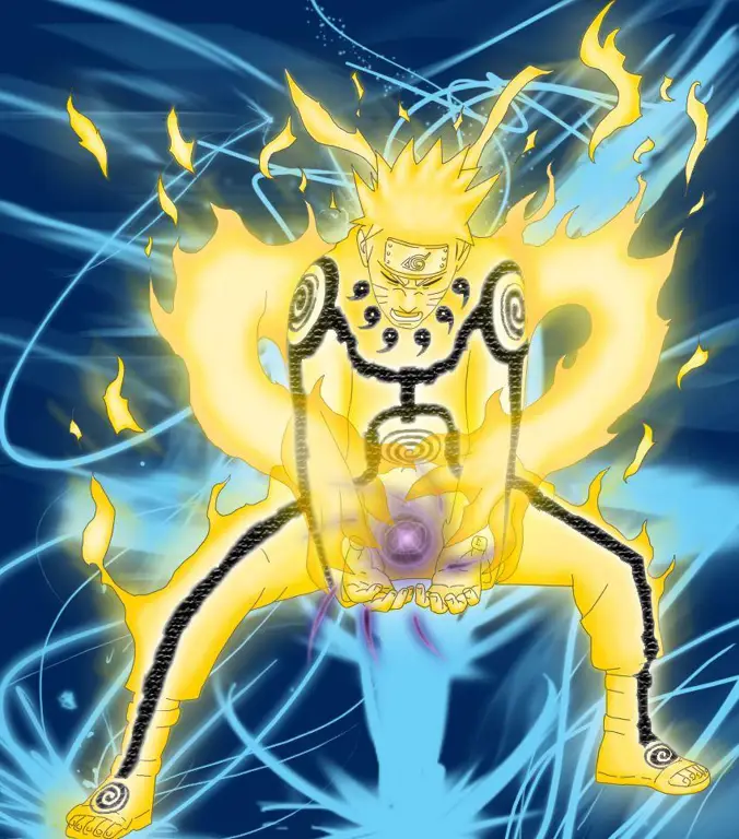 Gambar Naruto menggunakan Odama Rasengan