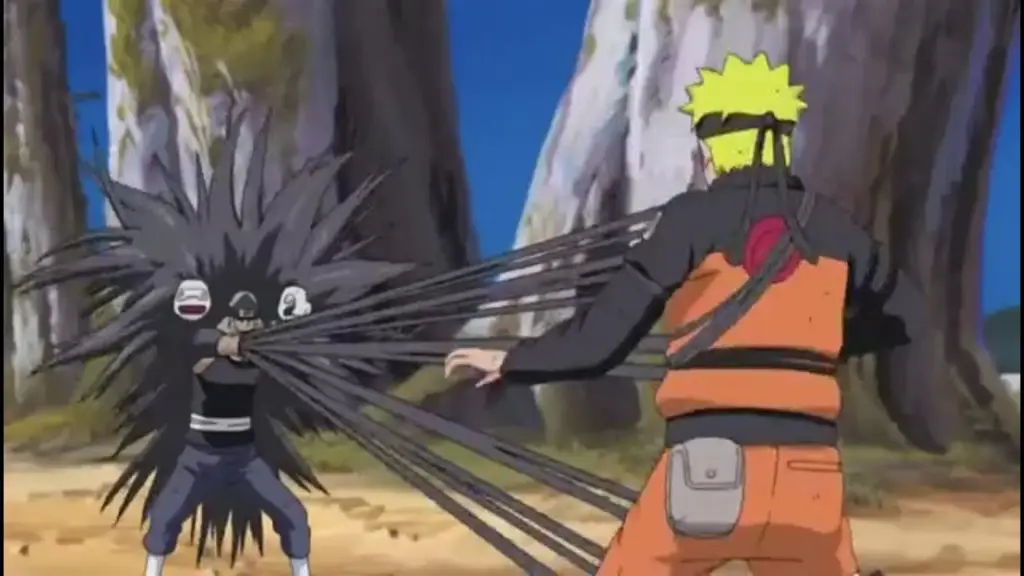 Gambar Naruto dalam Sage Mode melawan Kakuzu