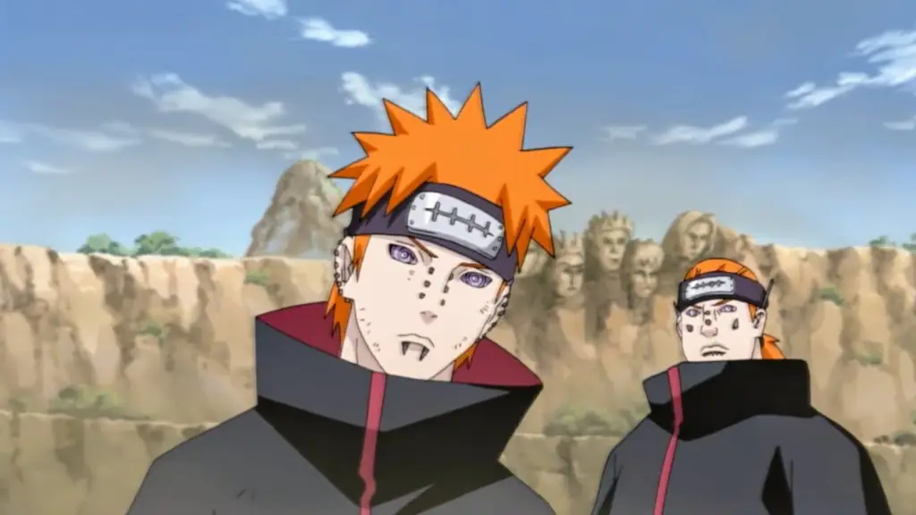 Naruto dalam Sage Mode melawan Pain