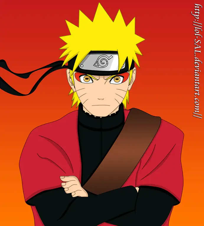 Gambar Naruto dalam mode Sage