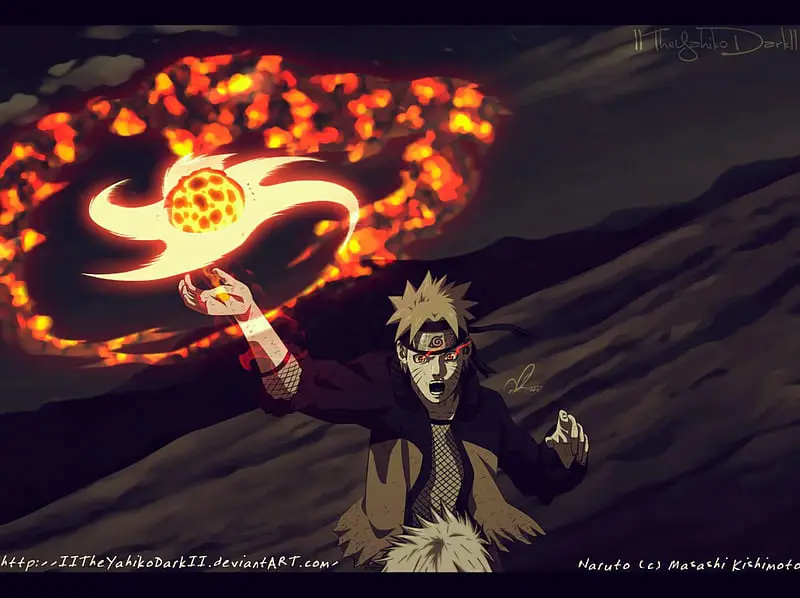 Naruto menggunakan Rasengan