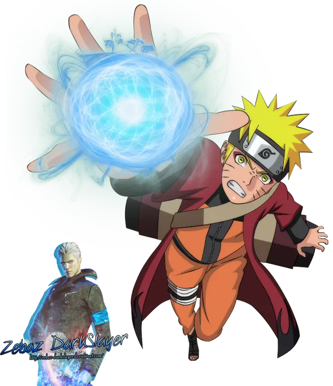 Naruto menggunakan Rasenshuriken