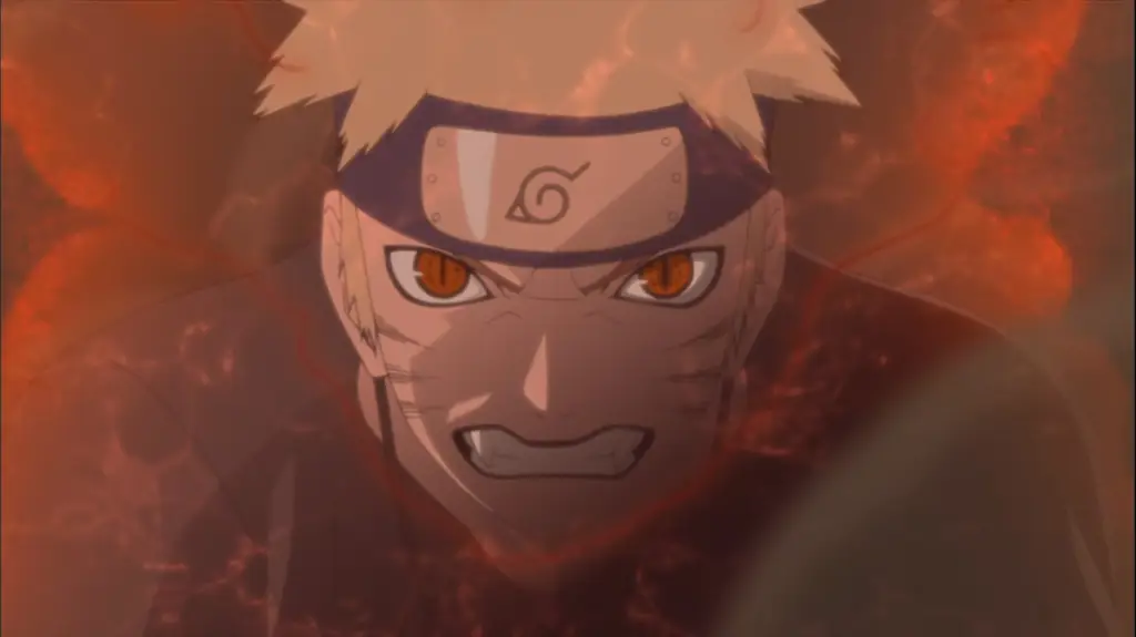 Naruto menggunakan chakra Kurama