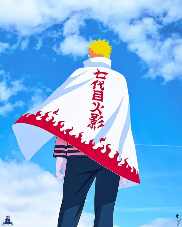 Gambar Naruto sebagai Hokage