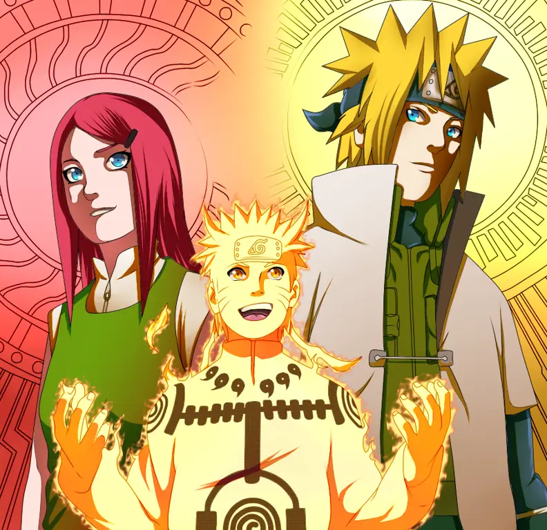 Naruto Uzumaki tersenyum