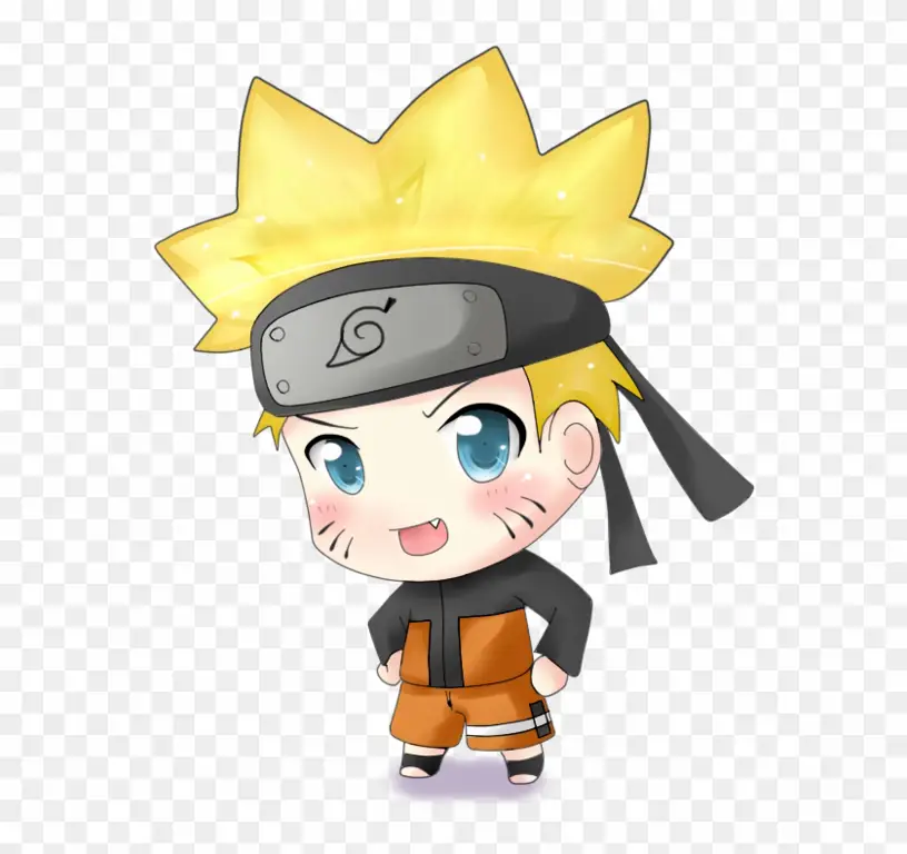 Naruto bergaya chibi yang lucu