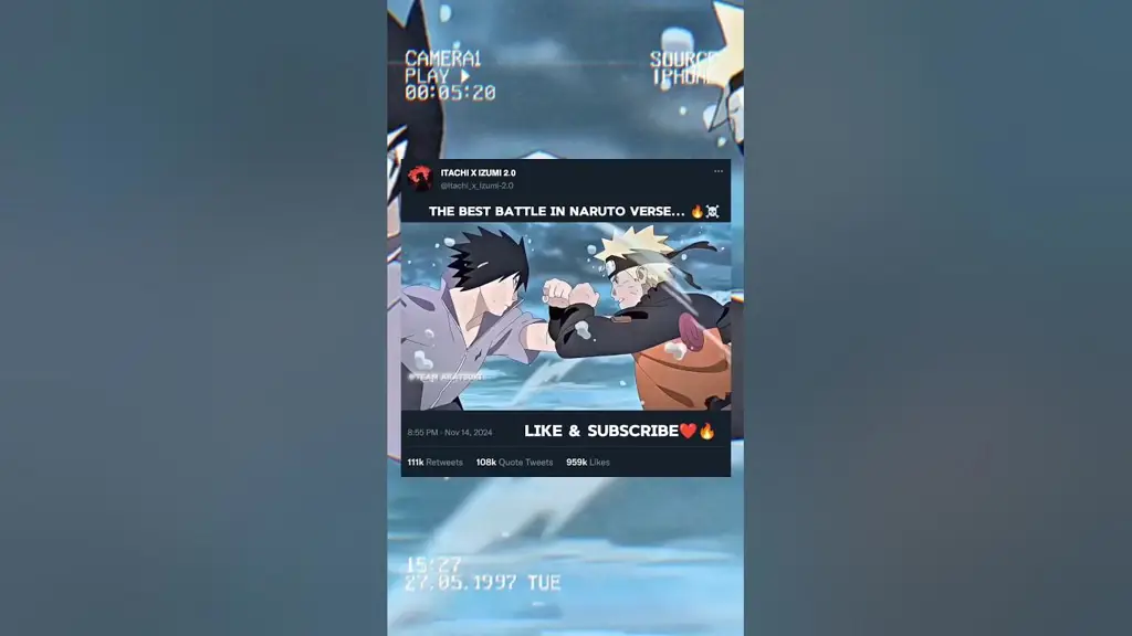 Gambar pertarungan Naruto dan Sasuke