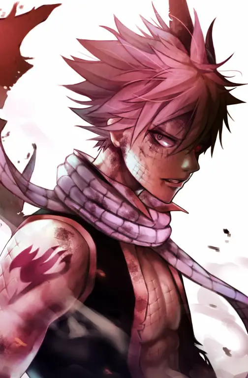 Gambar Natsu Dragneel dalam Fairy Tail 100 Year Quest