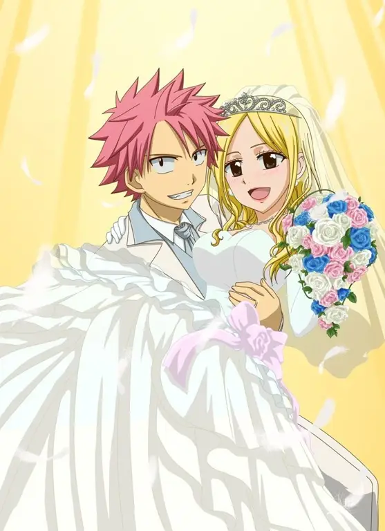 Gambar Natsu dan Lucy dari Fairy Tail