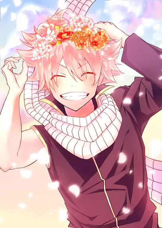 Gambar Natsu Dragneel, karakter utama Fairy Tail