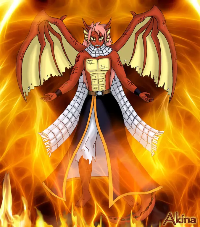 Gambar Natsu Dragneel, karakter utama Fairy Tail