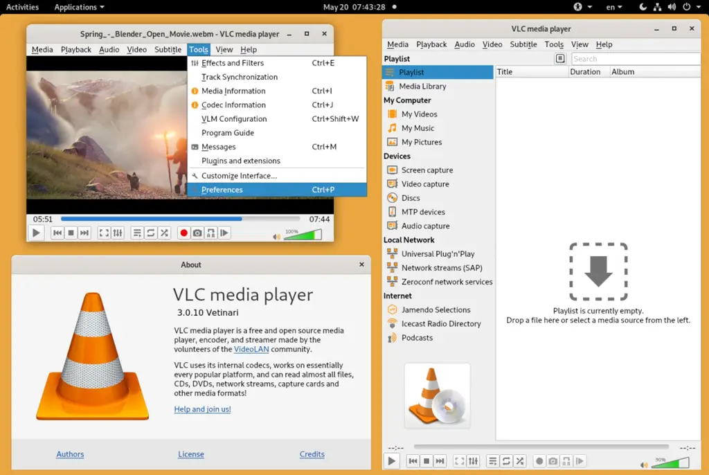 Antarmuka VLC Media Player