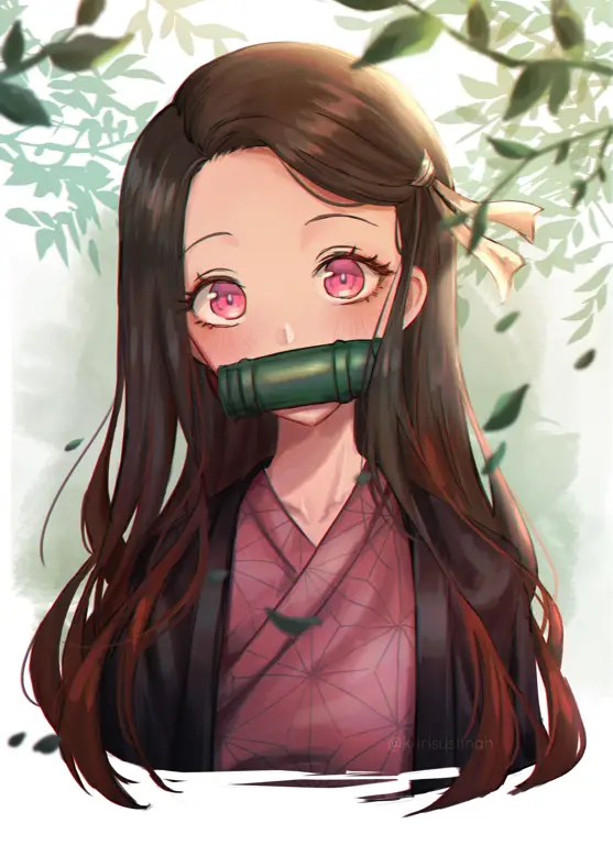 Gambar Nezuko Kamado dari Kimetsu no Yaiba