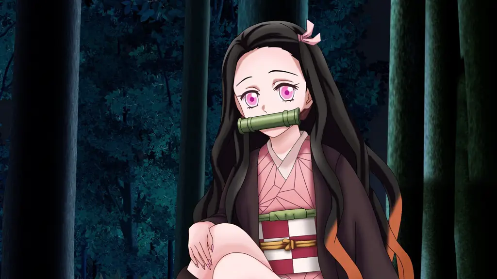 Gambar Nezuko Kamado dari komik Kimetsu no Yaiba