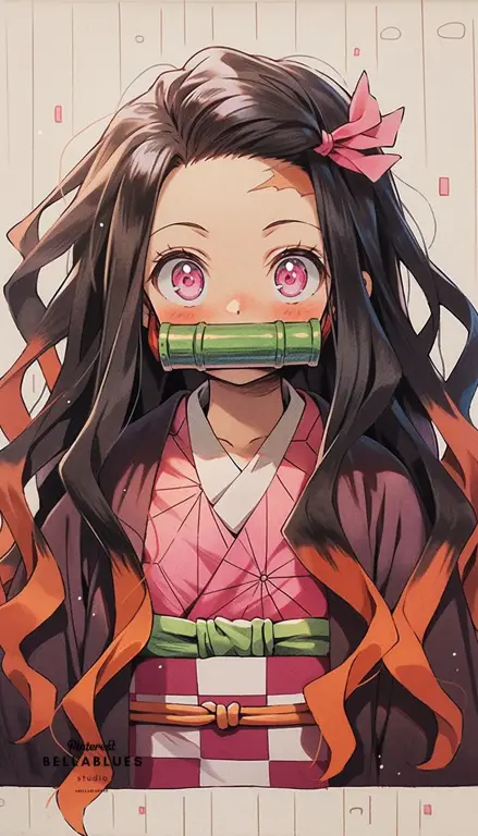 Gambar Nezuko dari Kimetsu no Yaiba