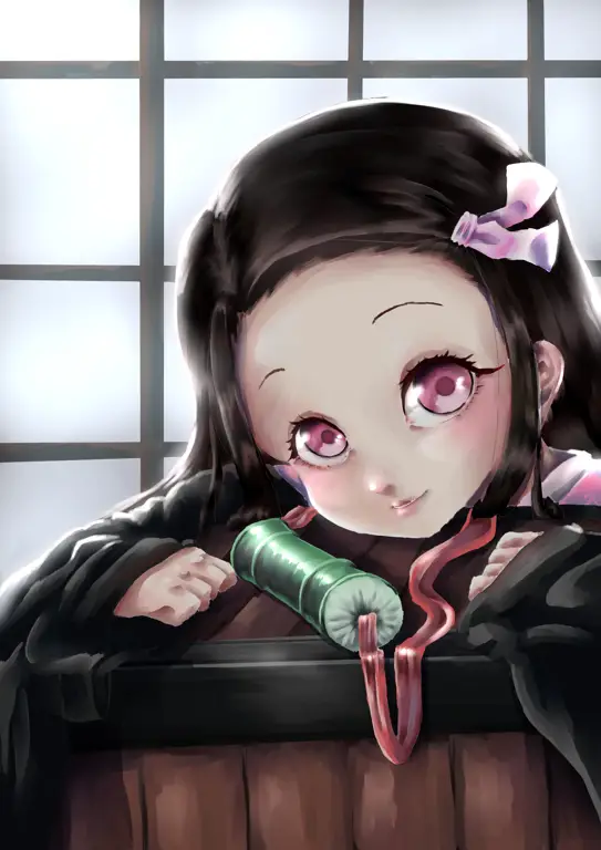 Nezuko yang menggemaskan Nezuko Kamado, adik Tanjiro