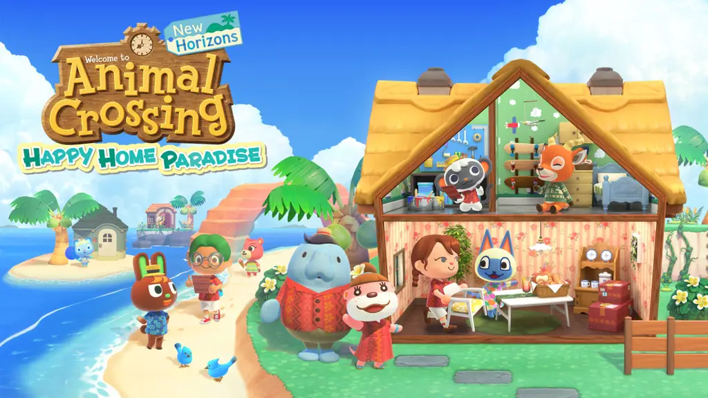 Konsol Nintendo Switch dengan game Animal Crossing