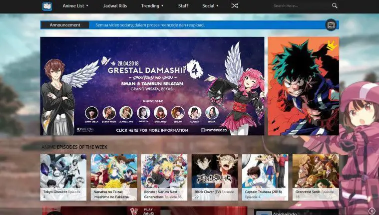 Gambar layanan streaming anime legal di Indonesia