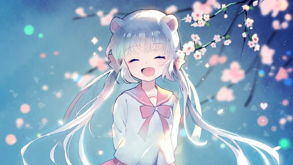 Penggemar anime sedang menonton anime dengan gembira