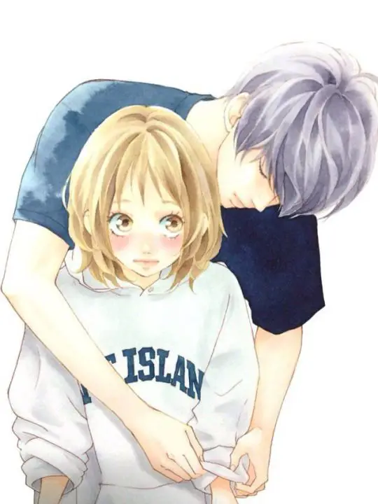 Ninagawa Ren dan Kano Aya Pasangan utama dalam anime Strobe Edge