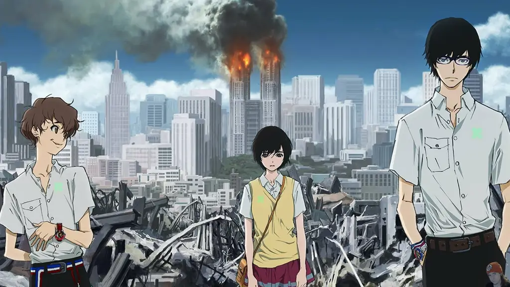 Gambar Nine dan Twelve dari anime Zankyou no Terror