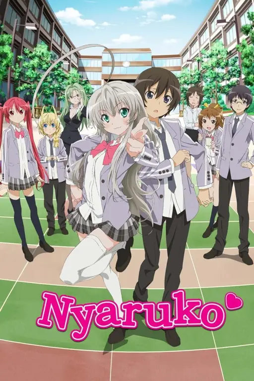 Nyaruko dan Mahiro bersama-sama dalam sebuah adegan