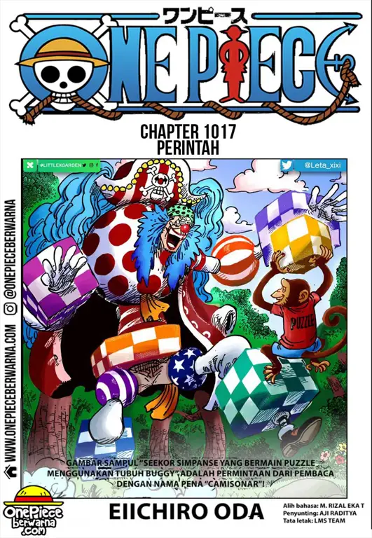 Gambar sampul komik One Piece di situs Komikku