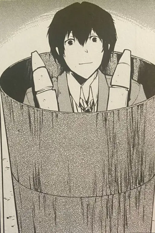 Gambar Osamu Dazai, karakter utama di Bungou Stray Dogs