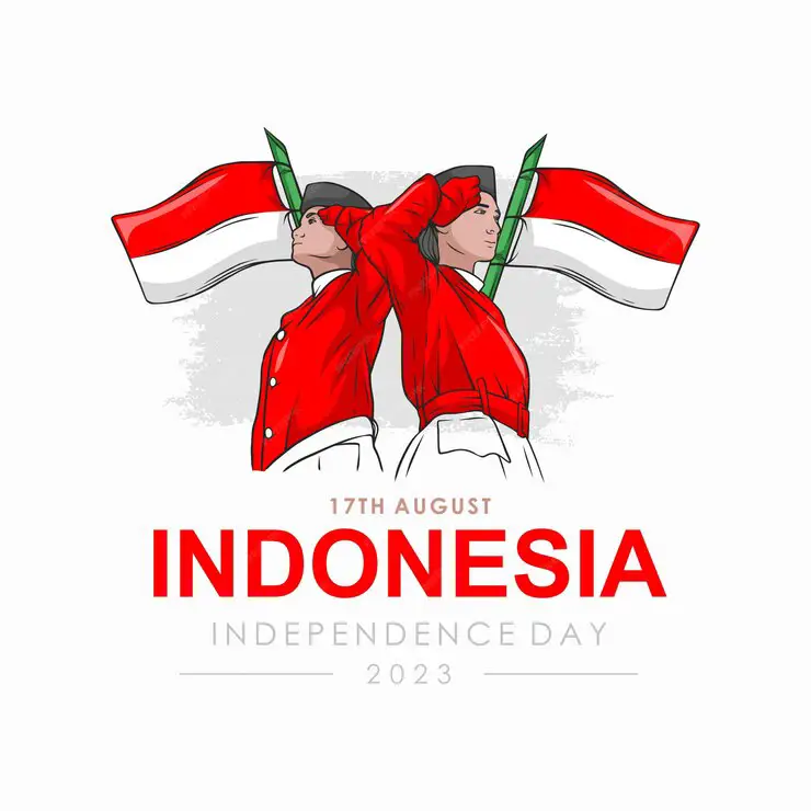 Ilustrasi pahlawan kemerdekaan Indonesia dengan gaya anime