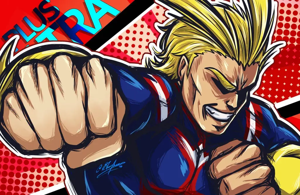 Gambar All Might, pahlawan terhebat dalam manga My Hero Academia