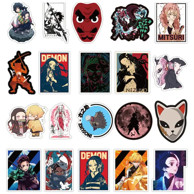 Paket stiker anime dengan berbagai desain yang menarik, termasuk stiker anime peeking.