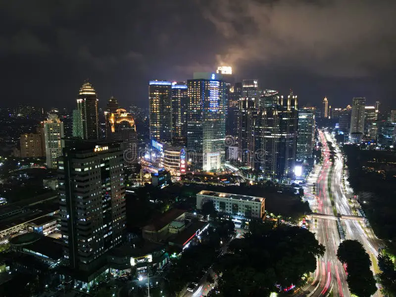 Pemandangan kota Jakarta dari apartemen Bandar Kemayoran