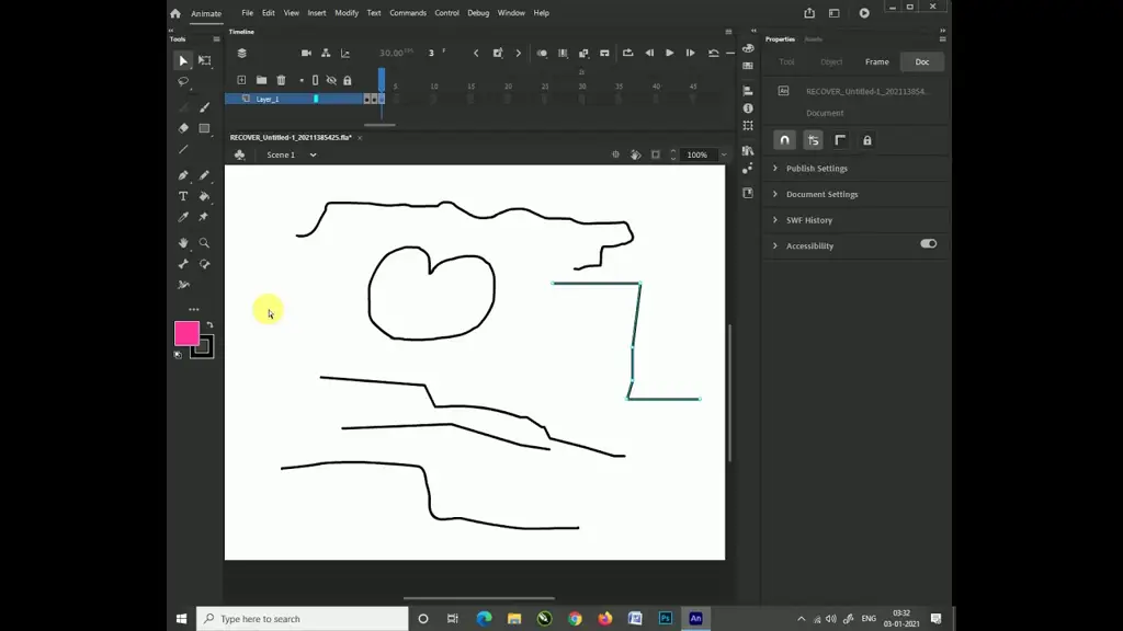 Tutorial penggunaan alat Pen di Adobe Animate