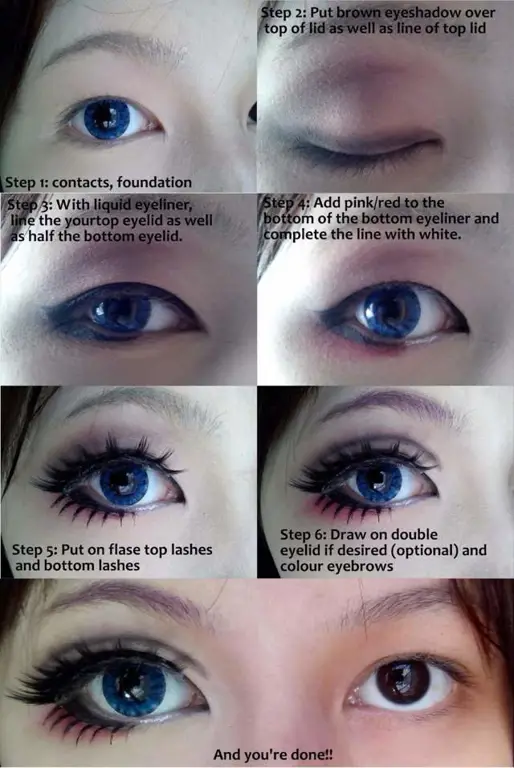 Tutorial makeup mata anime