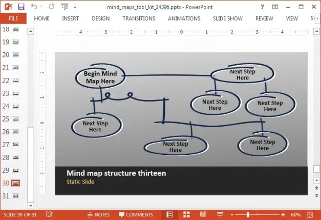 Cara menggunakan mind map animasi di PowerPoint