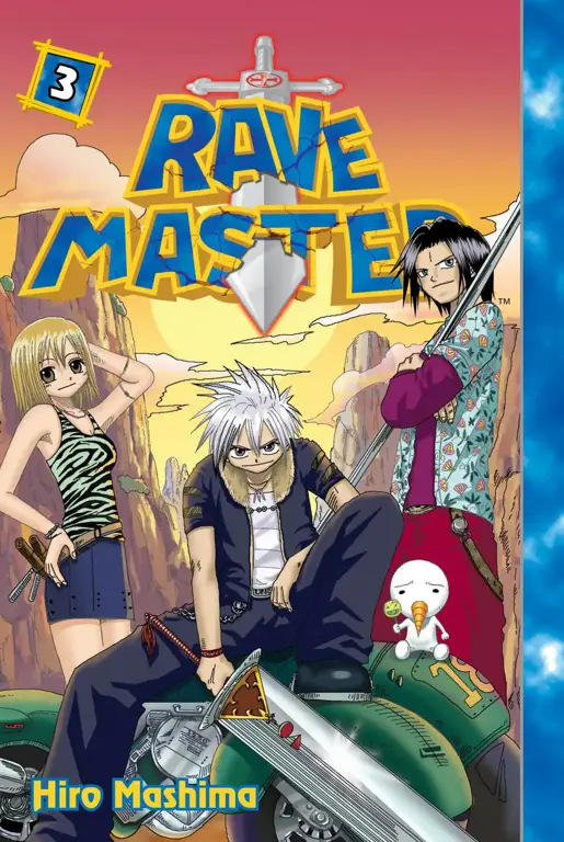 Gambar panel aksi dari manga Rave Master