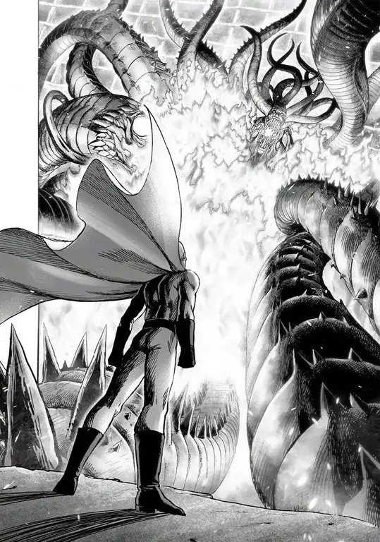 Gambar panel komik One Punch Man