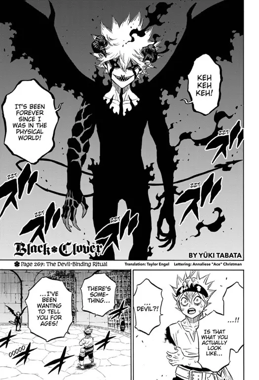 Panel-panel manga Black Clover yang menampilkan pertarungan epik