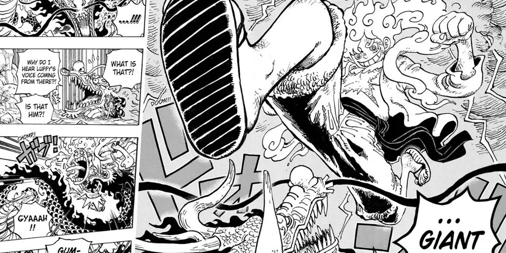 Panel manga One Piece favorit yang menampilkan adegan pertarungan epik