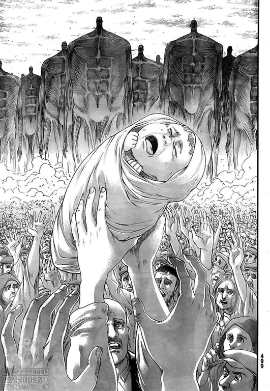 Gambar panel manga Attack on Titan