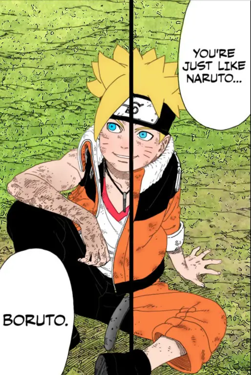 Panel manga Boruto yang menarik