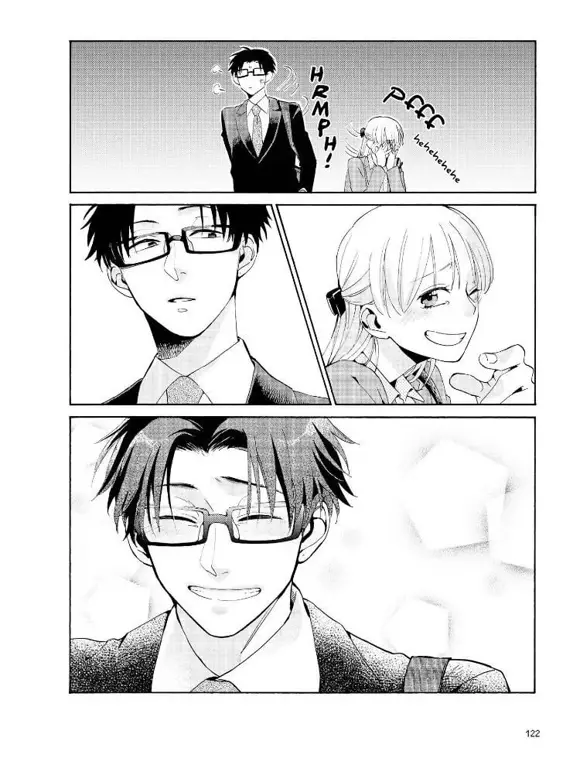 Panel-panel manga Wotakoi yang lucu dan menggemaskan
