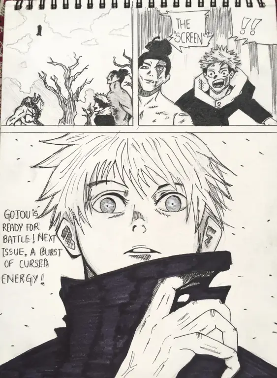 Gambar panel-panel manga Jujutsu Kaisen