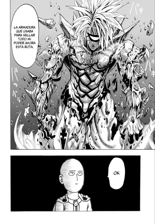 Panel-panel manga One Punch Man yang menampilkan aksi dan karakternya